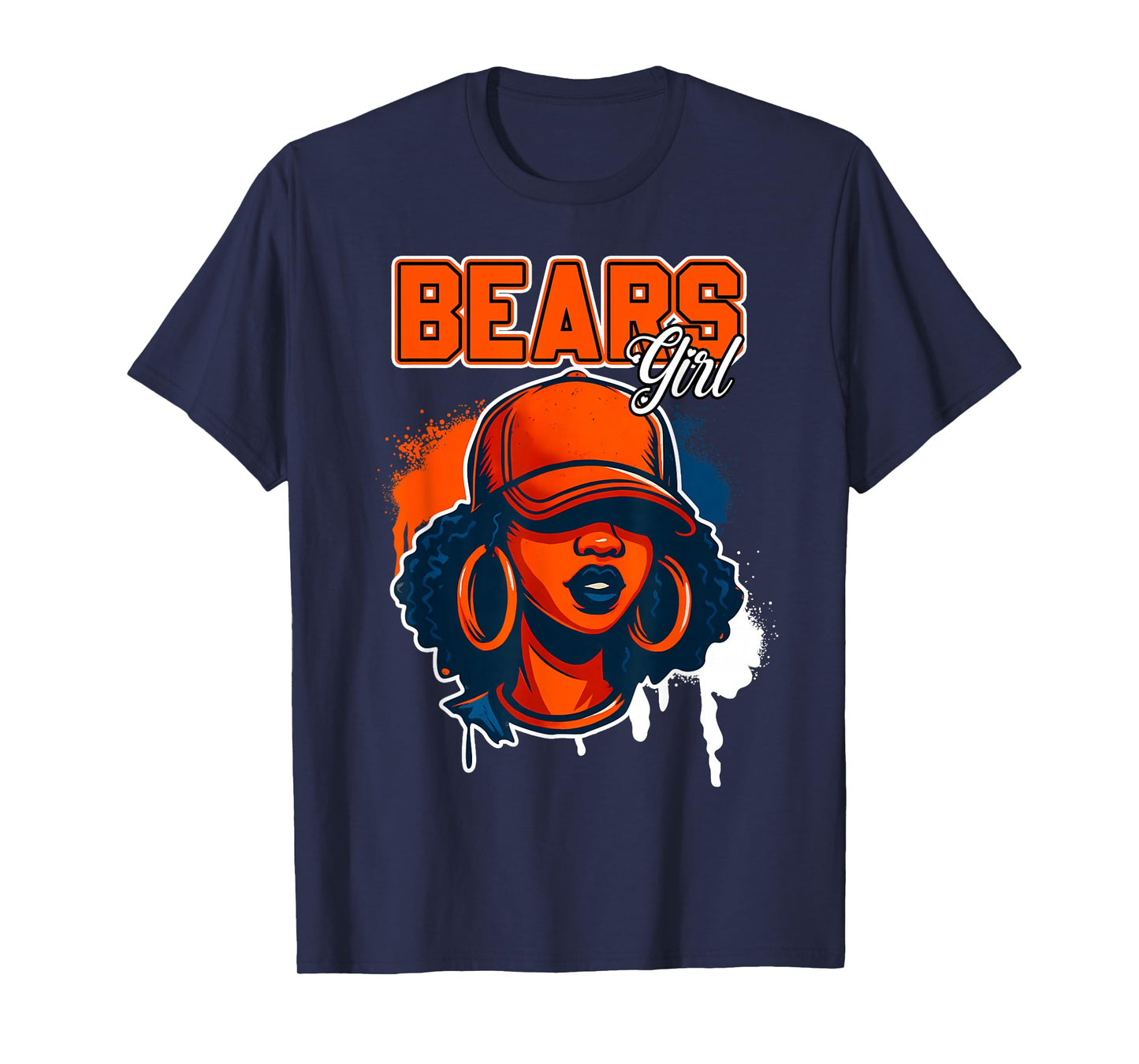 Bear Girl Black Women Sports Lover Afro Athletic Melanin T-Shirt