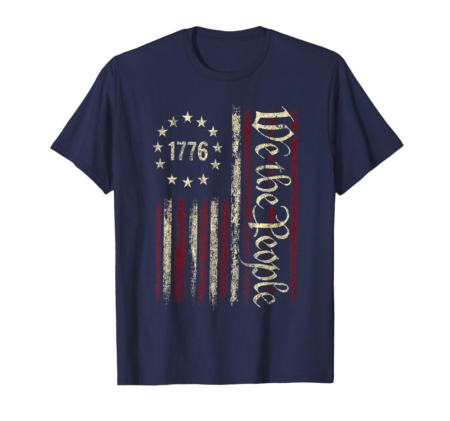 4th Of July We The People American 1776 Old American Flag T-Shirt