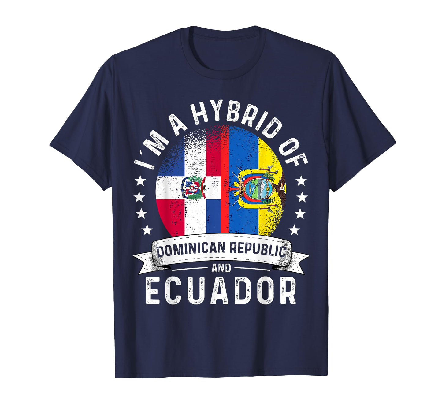 Dominican Republic Flag Ecuador Grown Ecuadorian Flag T-Shirt