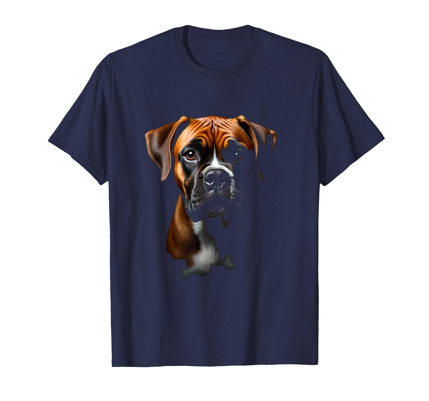 Black Boxer Dog Boxer Face T-Shirt