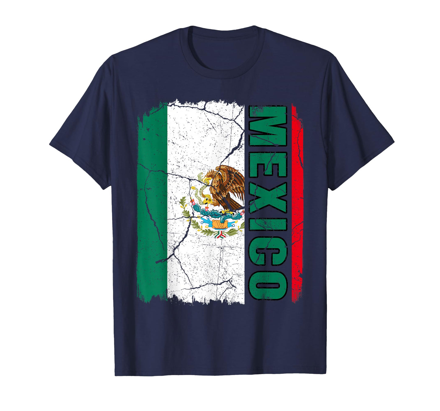 Vintage Mexican Flag Mexico Pride Roots Heritage Gift T-Shirt