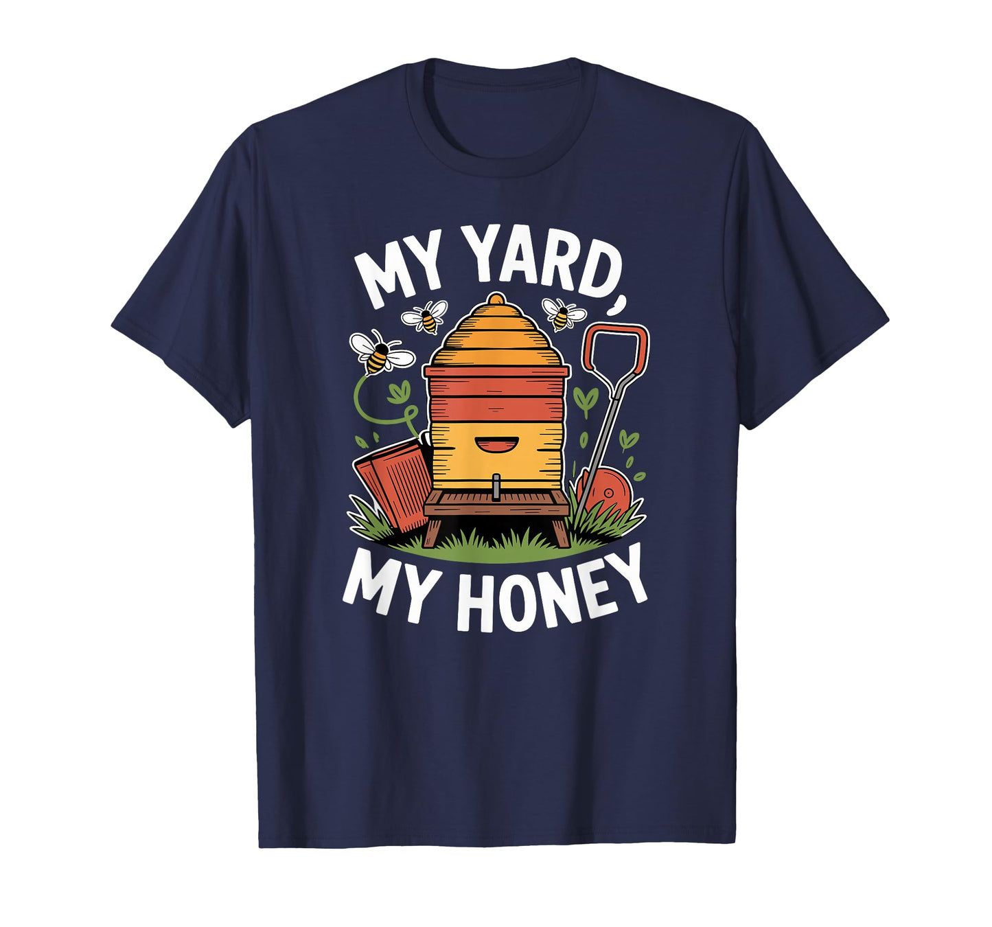 Urban Apiary Homegrown Honey with Backyard Bees in Garden T-Shirt