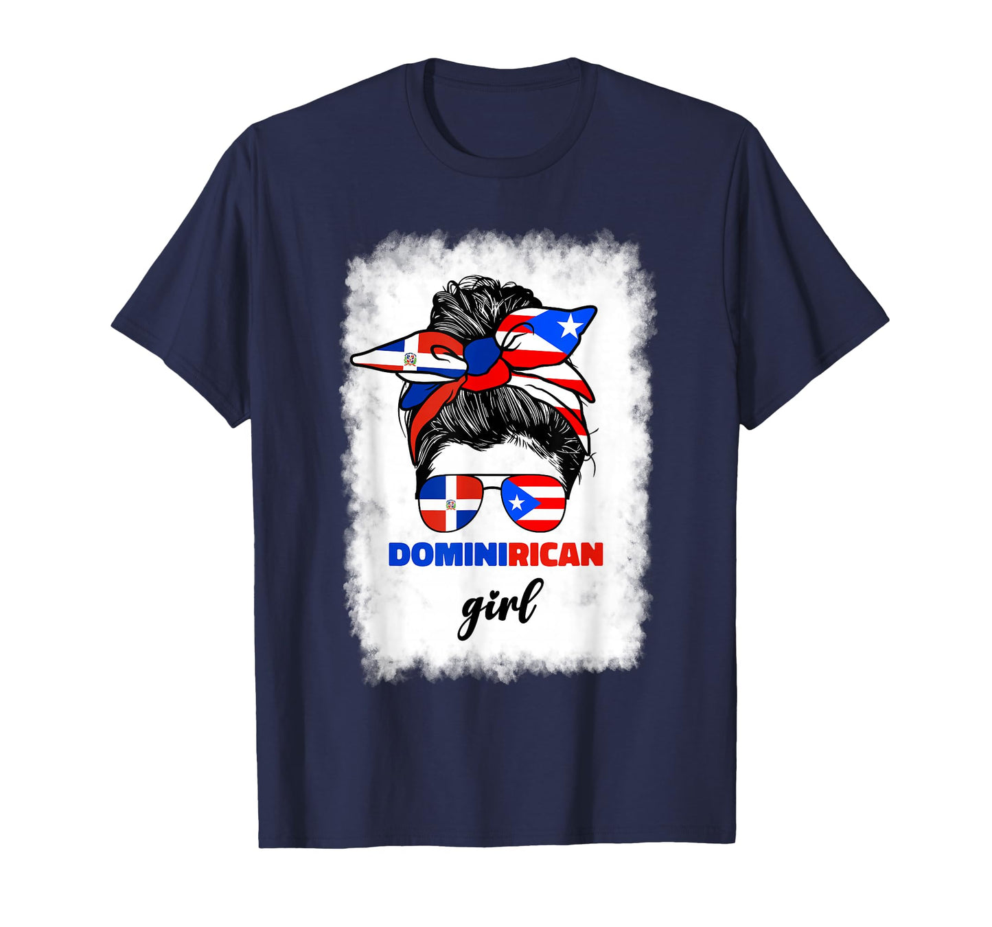 Half Dominican And Puerto Rican Rico Flag DominiRican Girl T-Shirt