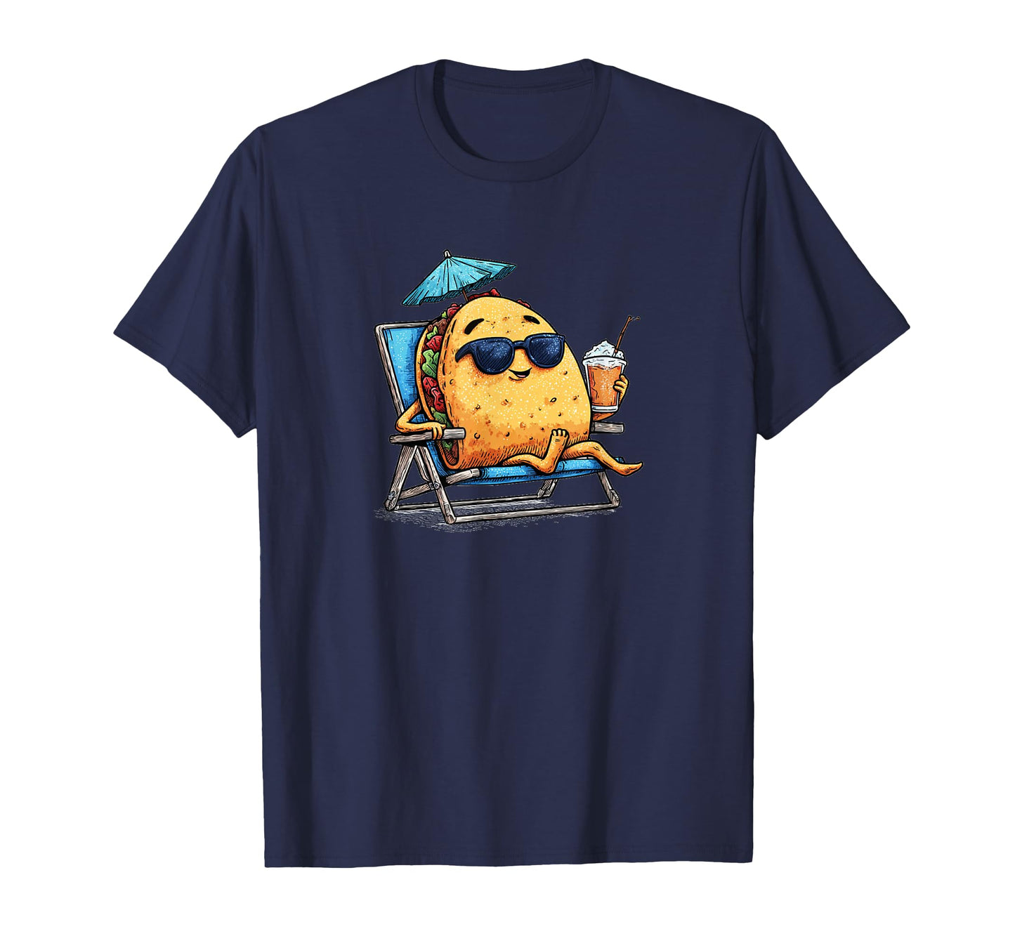 Nice Taco Look with Sunglasses for Holiday and Vacation Fans T-Shirt