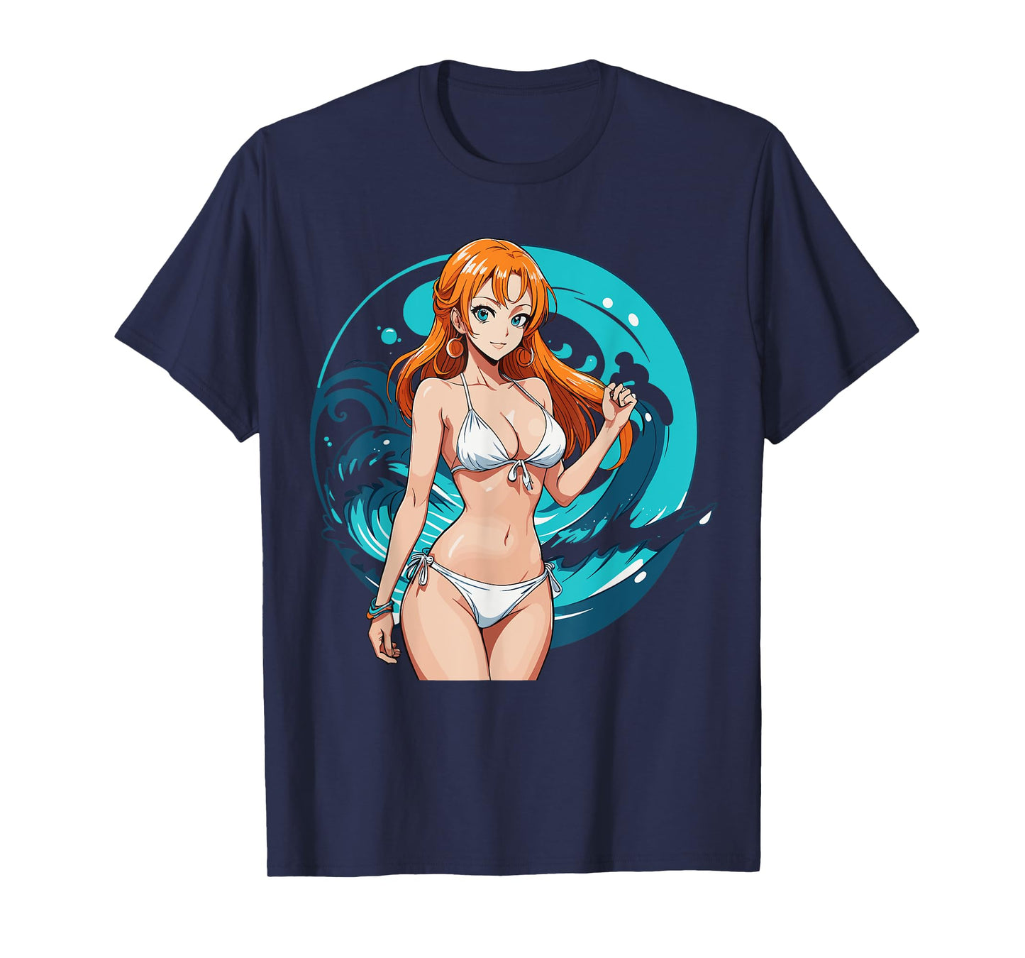 Sexy Waifu Beach Anime Girl Japanese T-Shirt