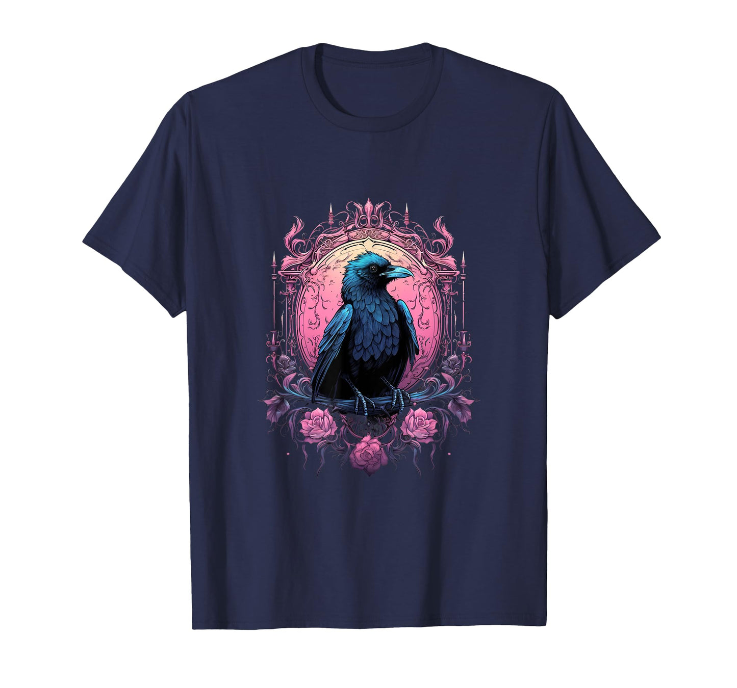 Pastel Goth Gothic Crow Bird Kawaii Anime Nu Goth Aesthetic T-Shirt