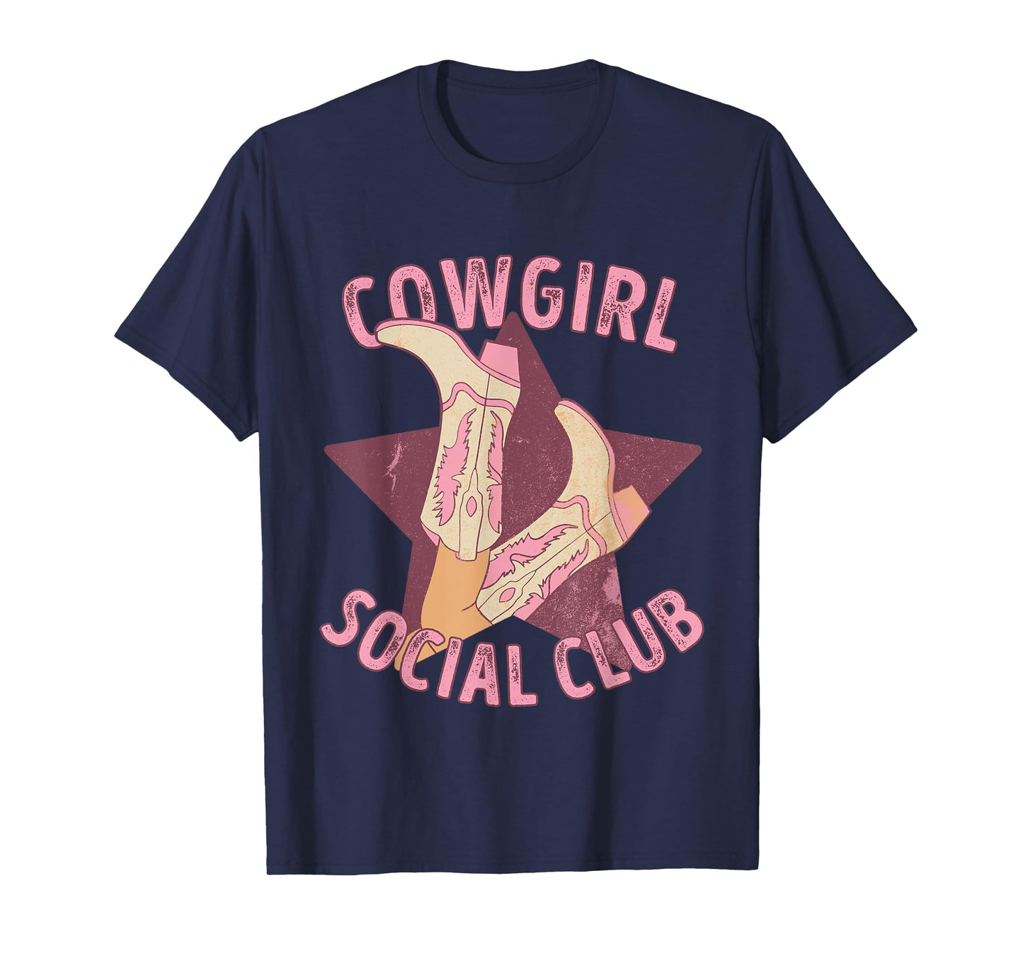 Cowgirl Social Club Western Boots Aesthetic Country Girls T-Shirt