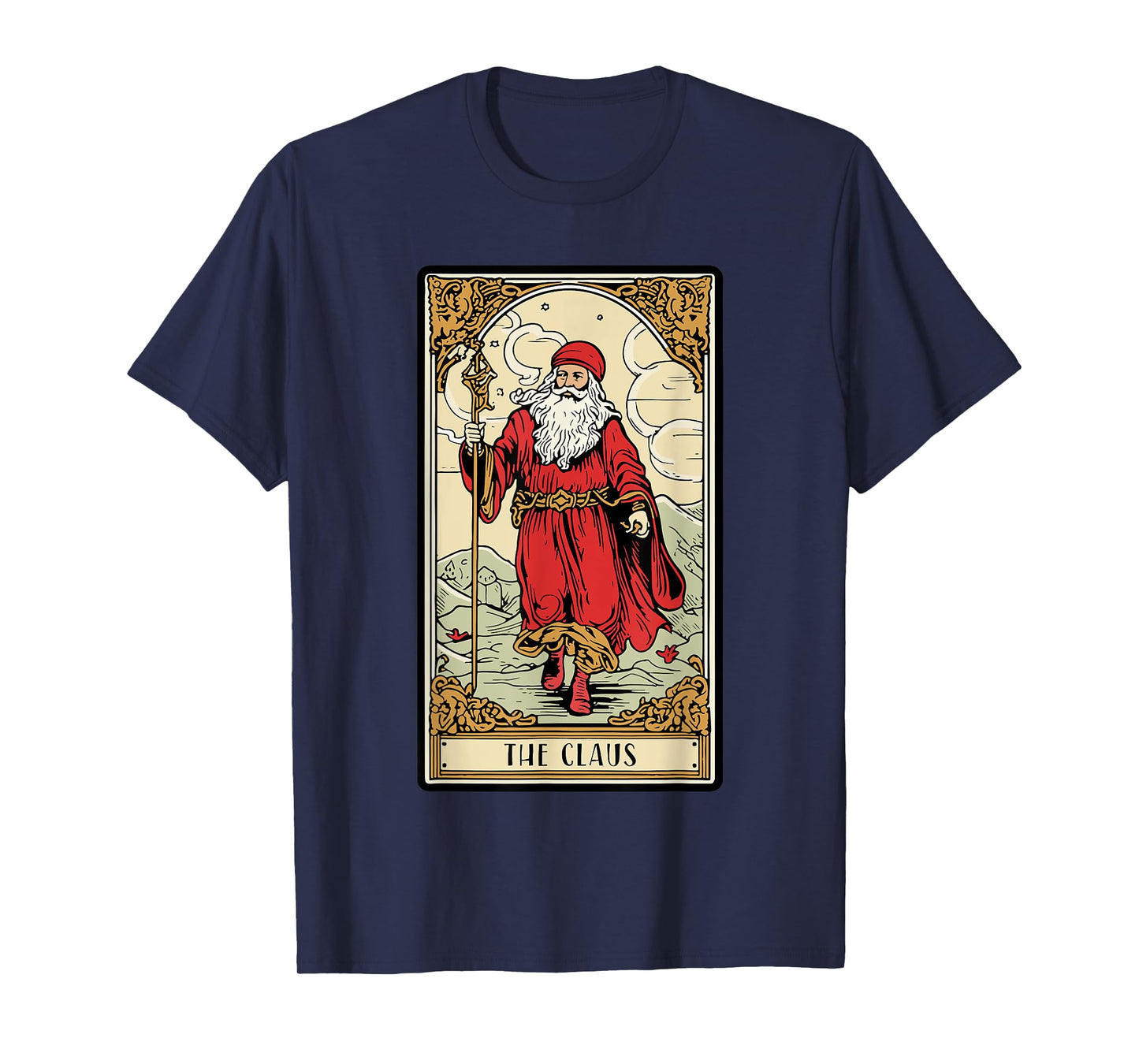 Vintage Santa Claus Card Christmas Aesthetic Mystical T-Shirt