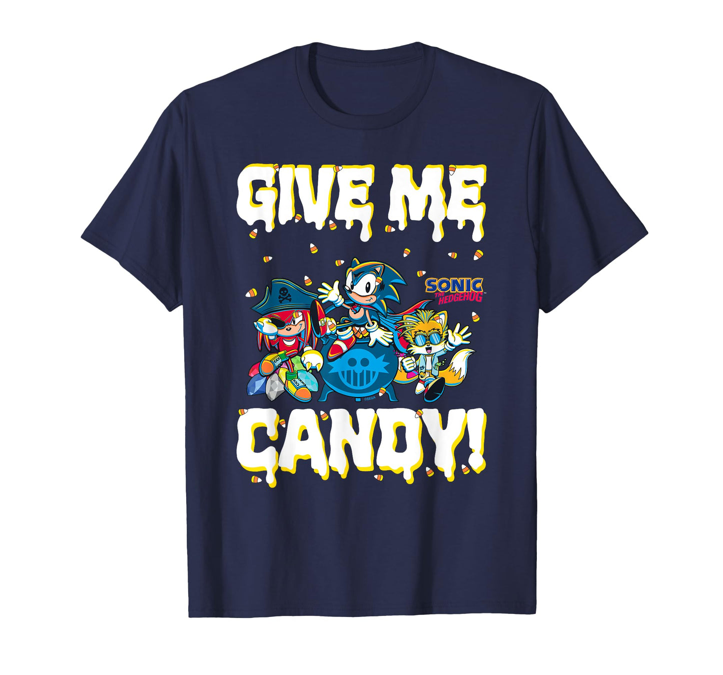 Sonic The Hedgehog Halloween Give Me Candy Costumed Pals T-Shirt