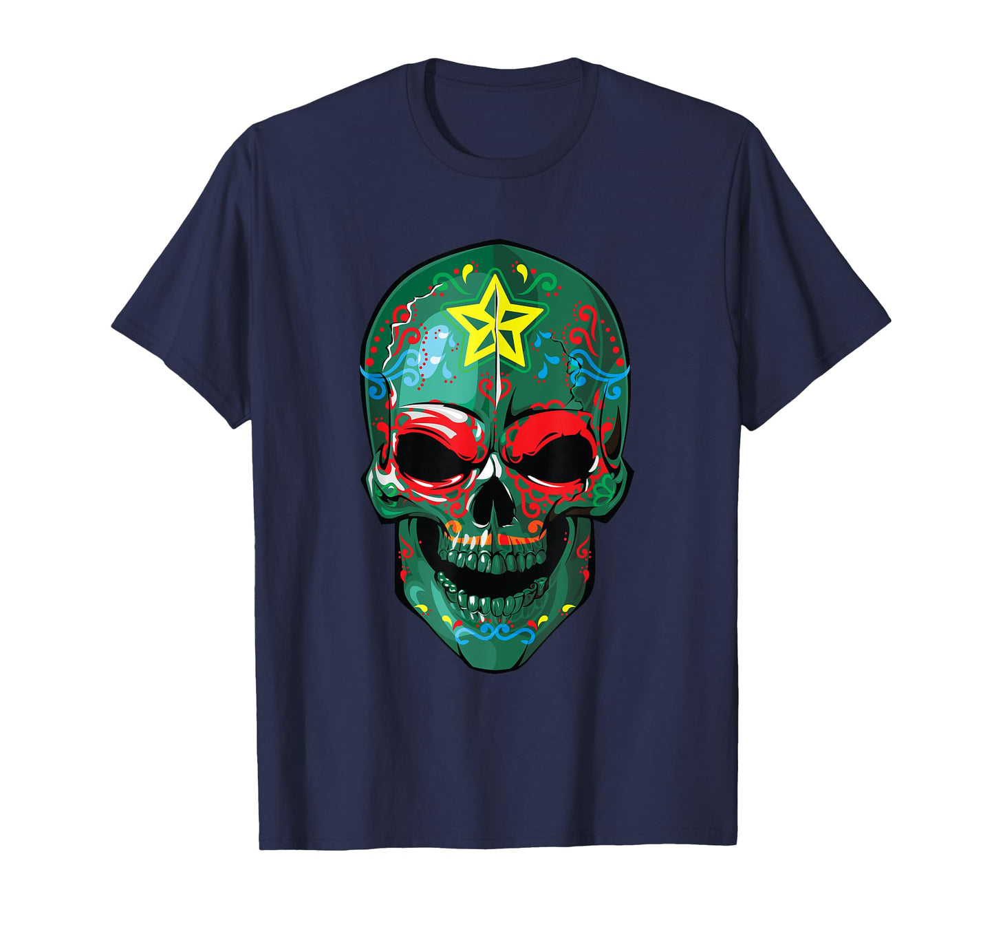 Veteran Sugar Skull Army Soldier Halloween Military Gifts T-Shirt