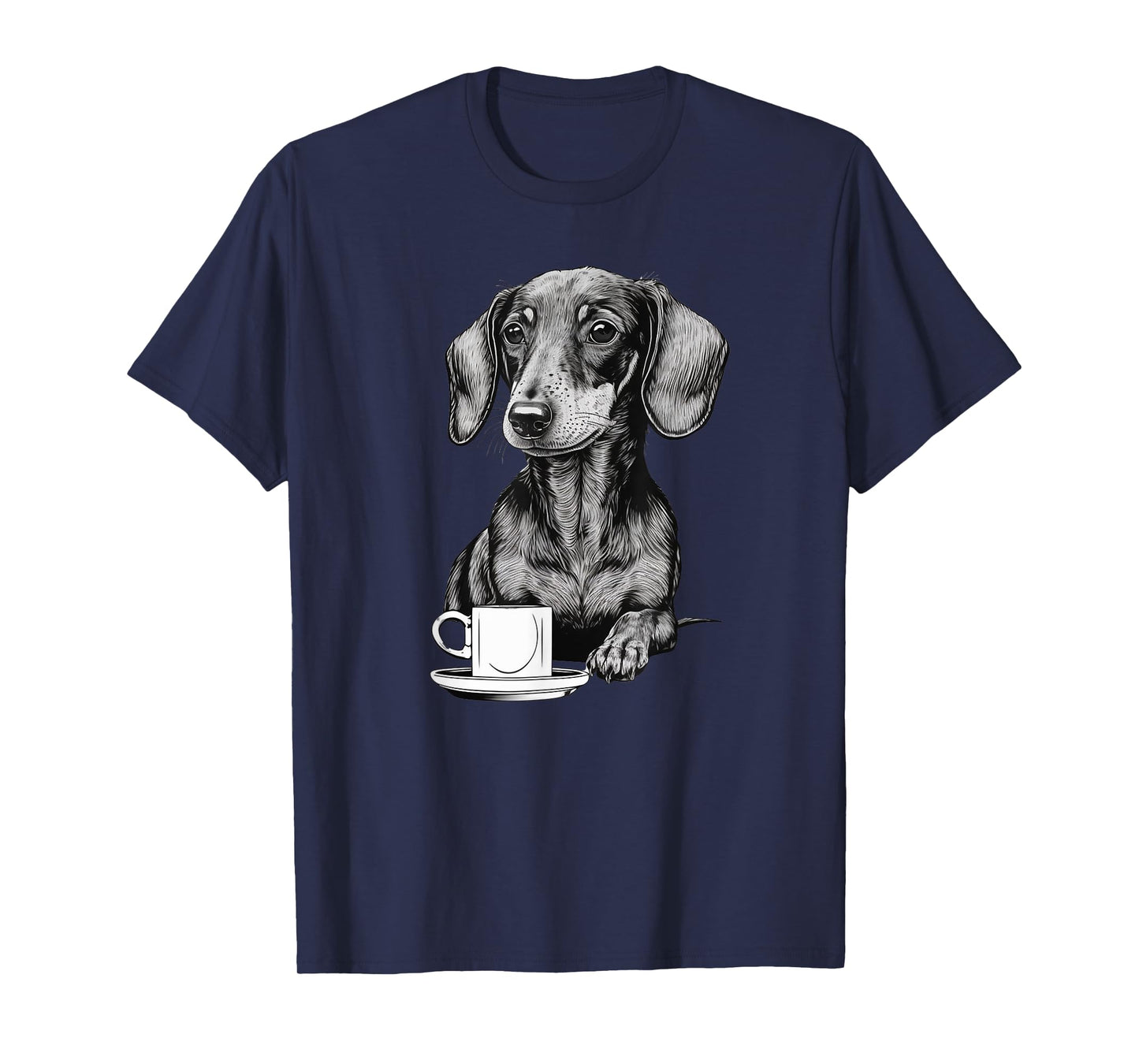Dachshund Puppy Wiener with Coffee T-Shirt
