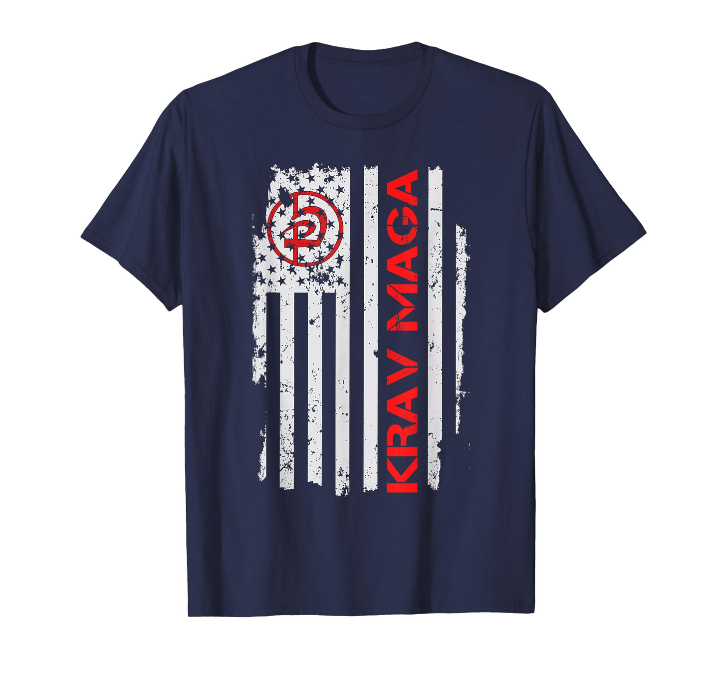 Krav Maga USA American Flag Symbol Fan Vintage T-Shirt