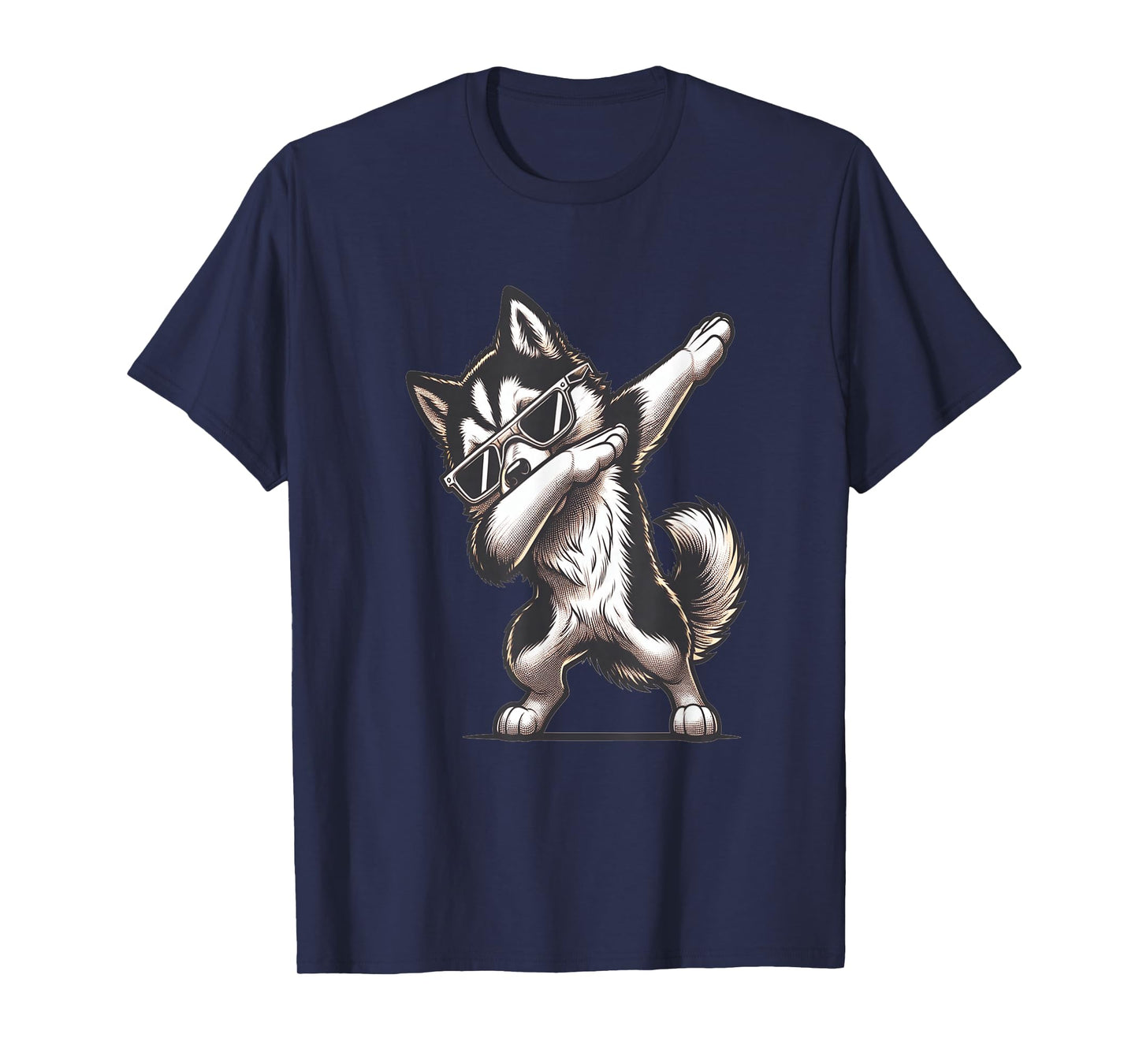 Dab Alaskan Husky Dancing Dabbing Dog T-Shirt