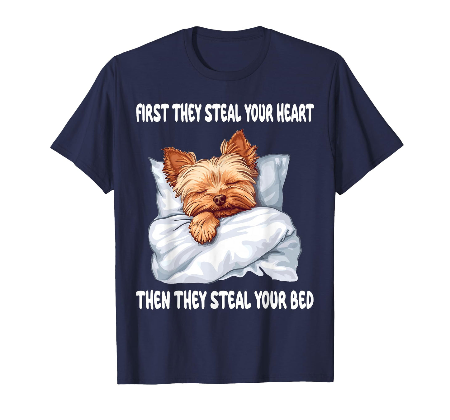 Yorkshire Terrier Yorkie Sleeping Pajamas Nightgown T-Shirt