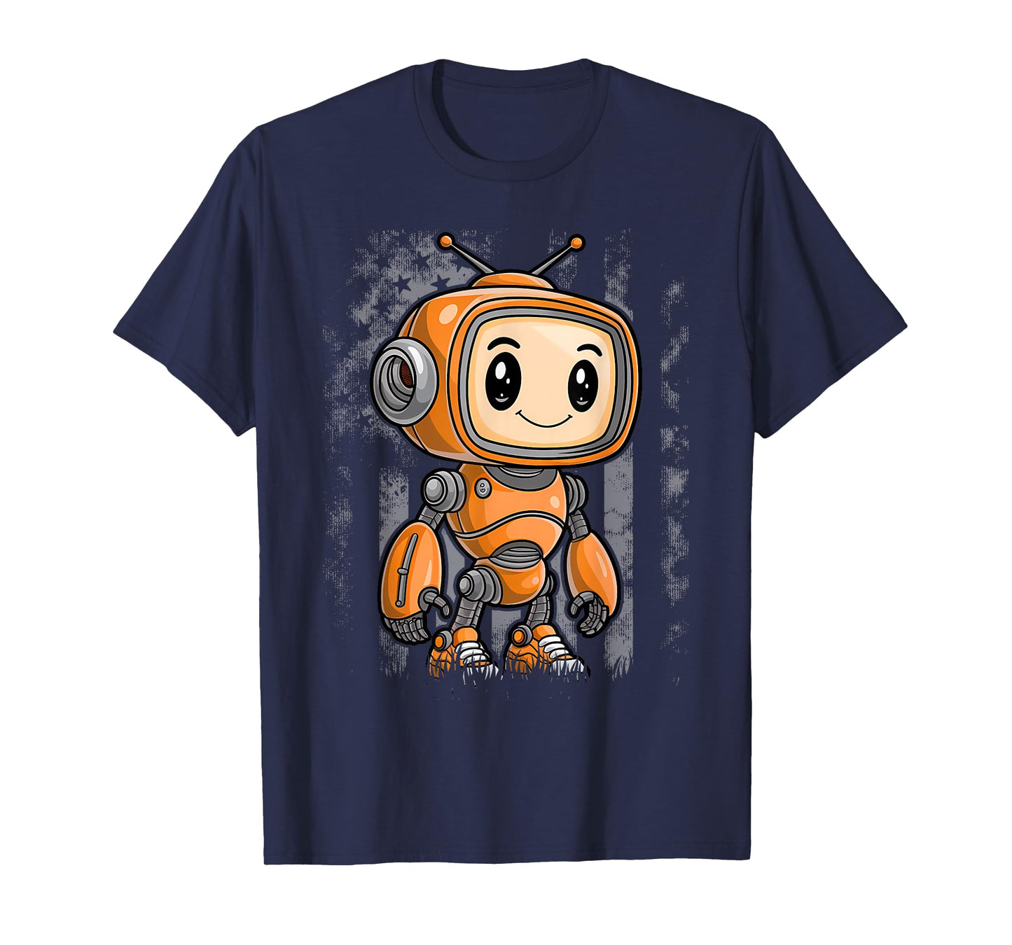 Funny Orange Robot Boy Costume T-Shirt