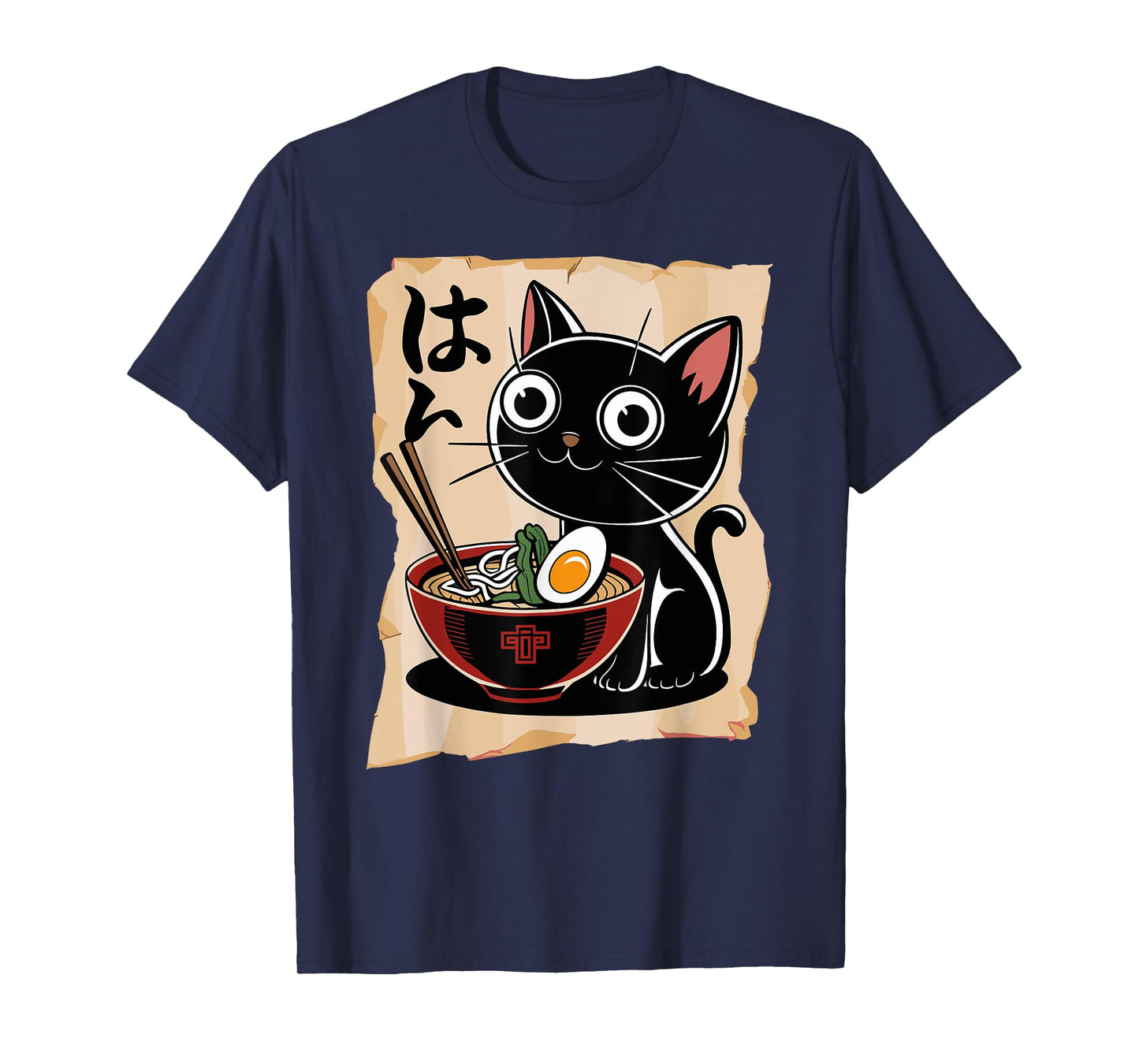 Funny Cat Ramen Noodle Japanese Kawaii Anime Otaku Style T-Shirt