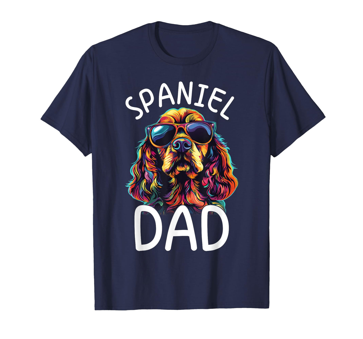Cocker Spaniel Lovers Color Pop Art Mens Cocker Spaniel Dad T-Shirt