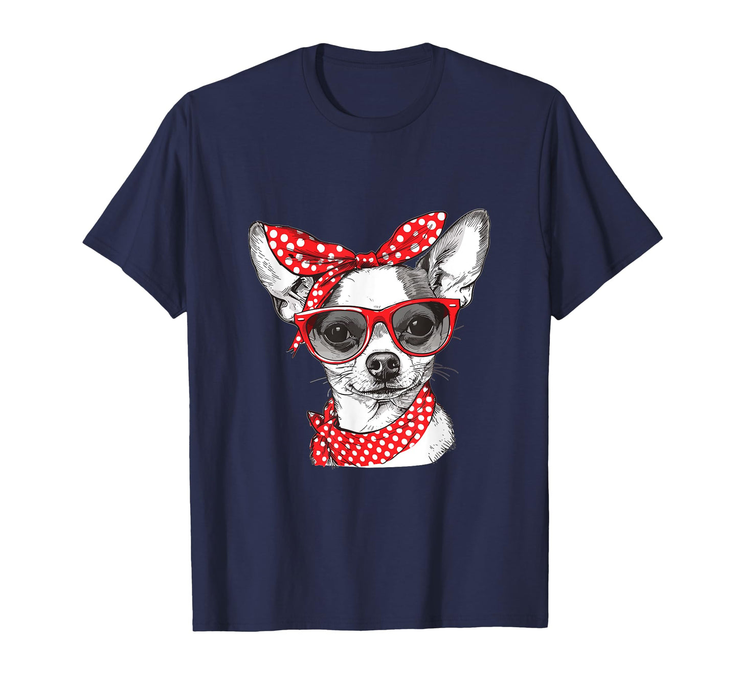Chihuahua Chiwawa Dog Mom Bandana Mothers Day Graphic T-Shirt