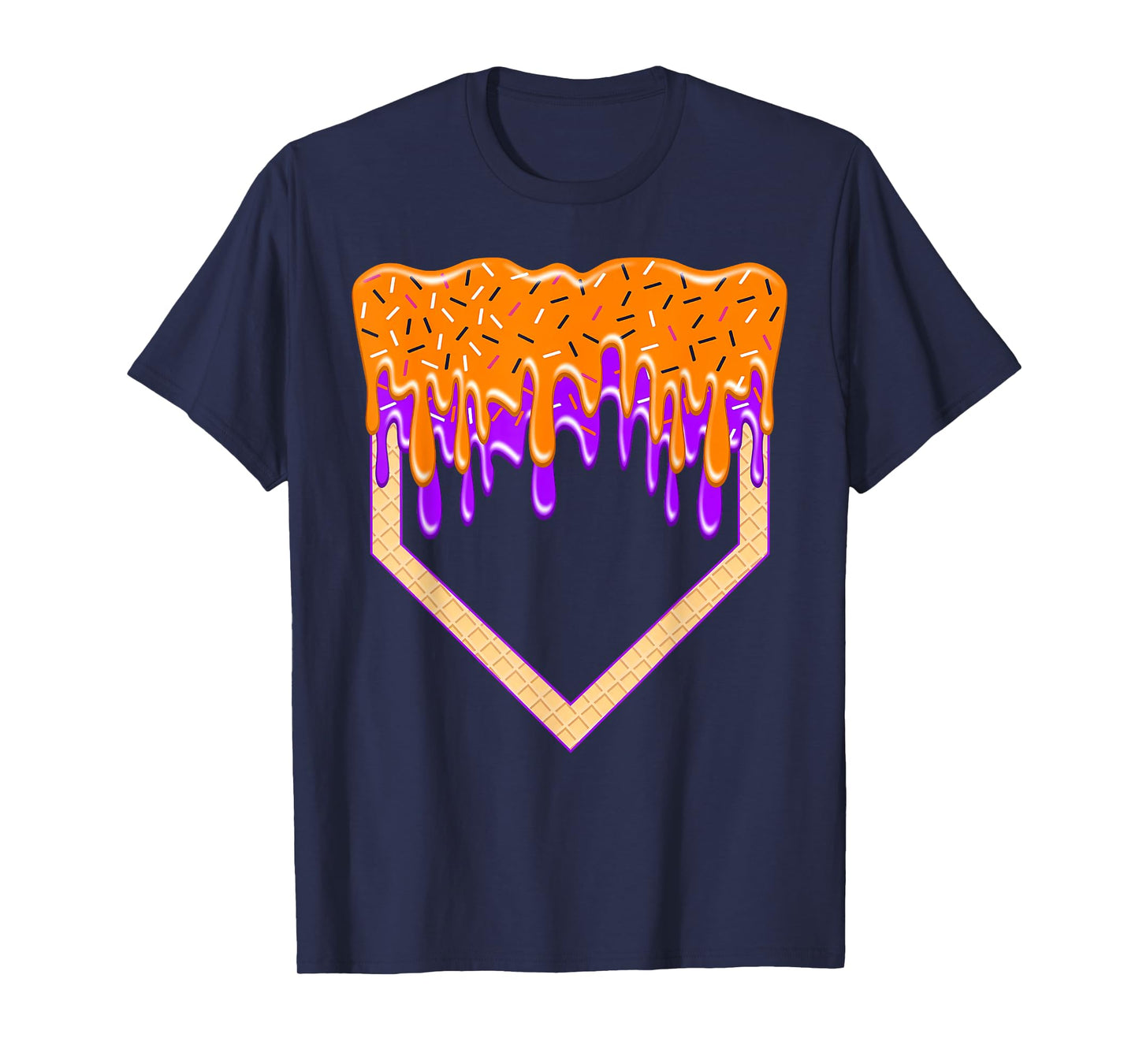 Halloween Baseball Home Plate Drip Baseball Lifestyle Boys T-Shirt