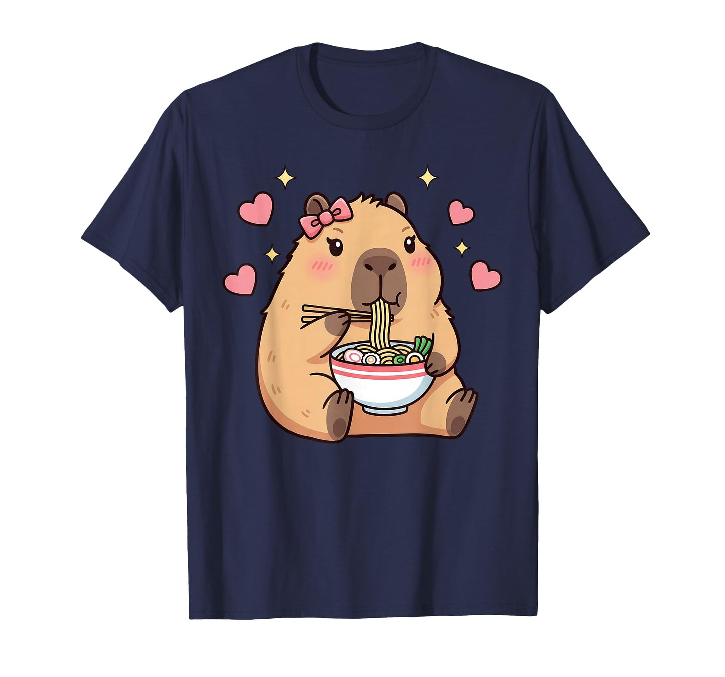 Cute Girls Capybara Ramen Kawaii Tea Kawaii Capy Lover Kids T-Shirt
