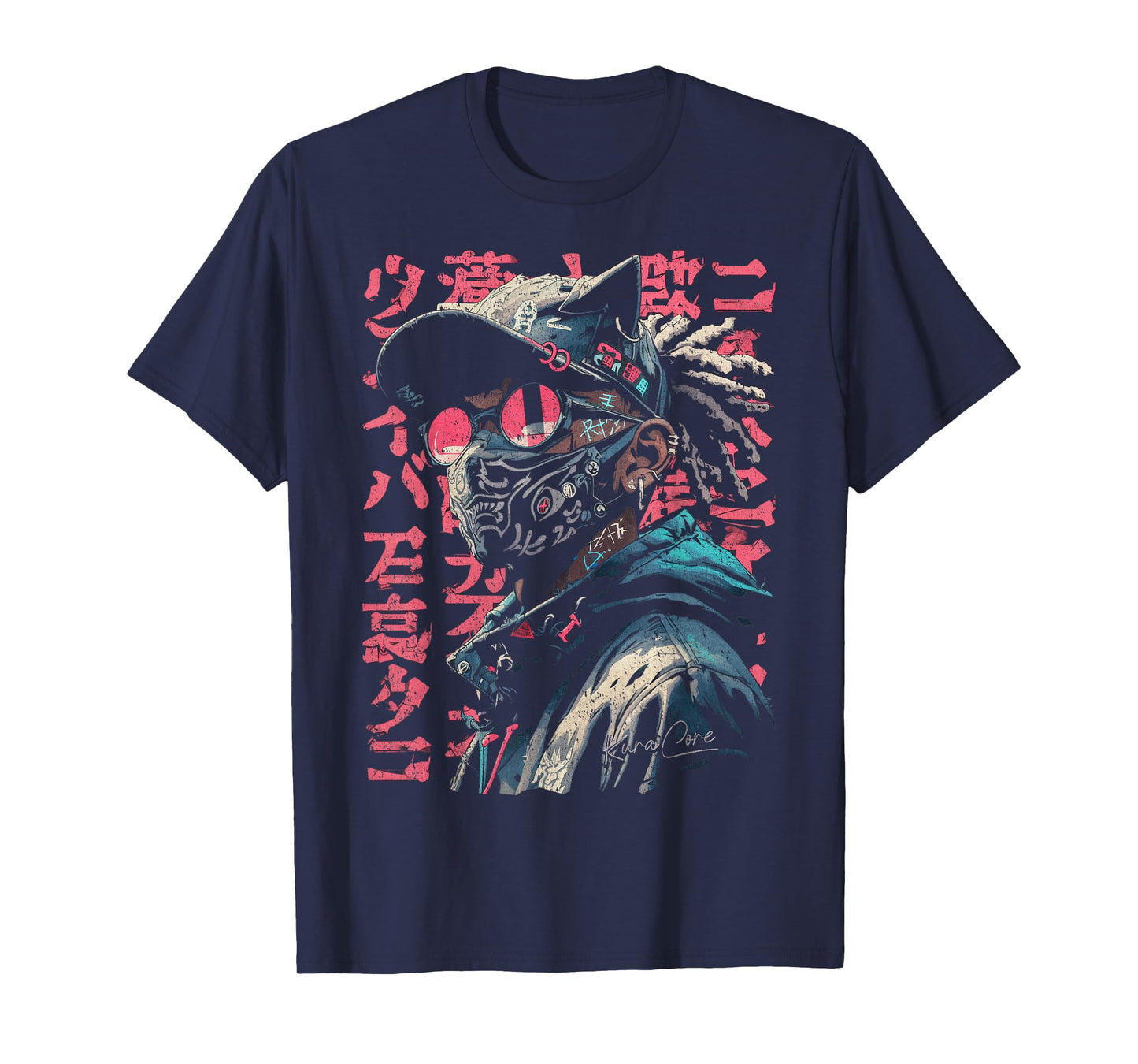 Japanese Streetwear Afro Cyberpunk Y2K Techwear Manga Anime T-Shirt