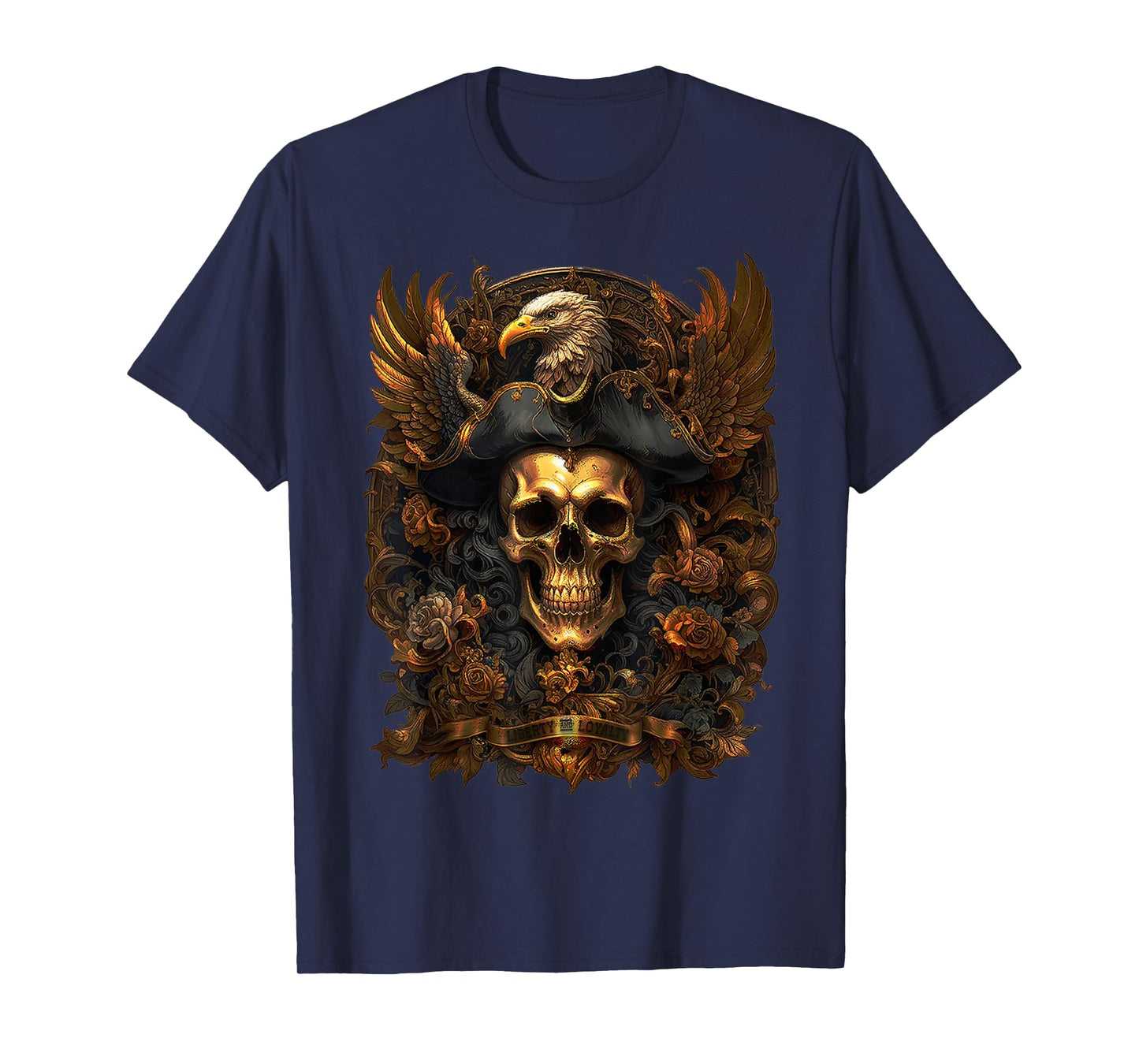 American Eagle Pirate Skull Art T-Shirt