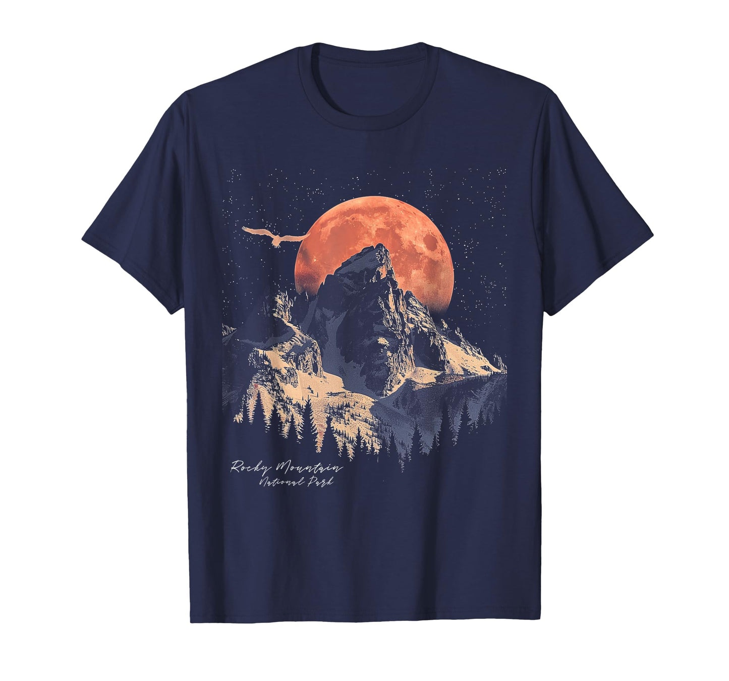 Rocky Mountain - US National Park Vintage Men Women Retro T-Shirt