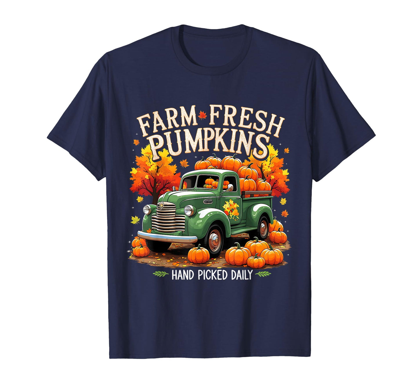 Farm Fresh Pumpkins Vintage Autumn Harvest Truck Fall T-Shirt