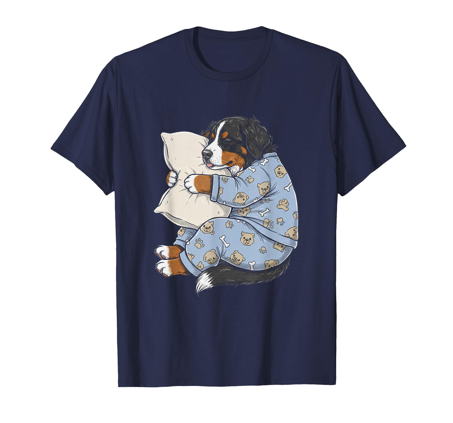 Funny Sleepy Bernese Mountain Dog Pajama Men Women Kids T-Shirt