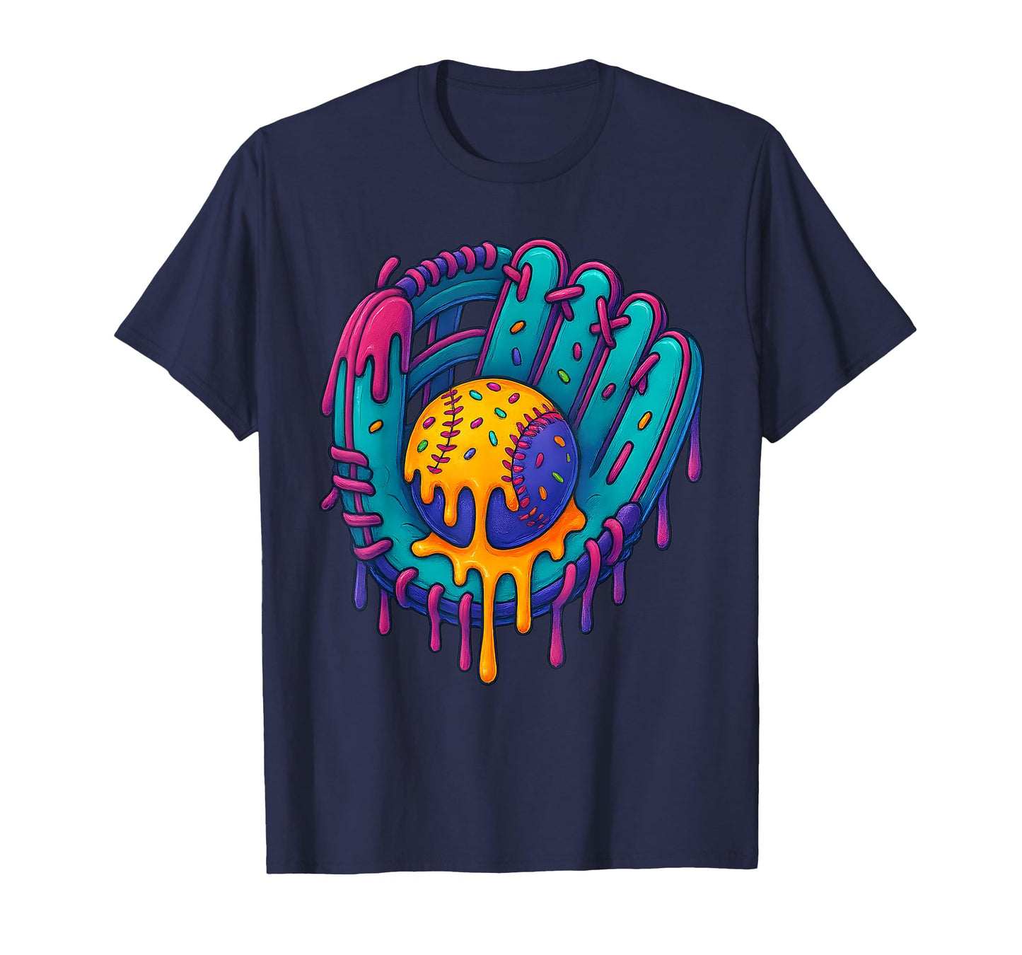 Baseball Gloves Drip Ice Cream Drip Youth Boys T-Shirt