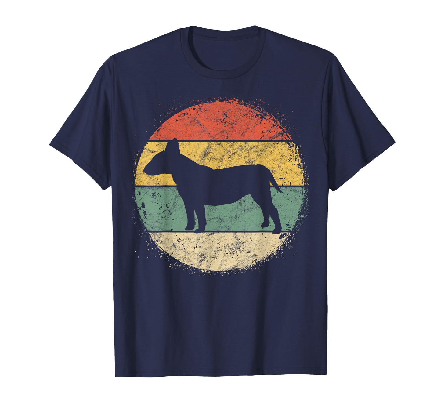 Circular Retro Bull Terrier Owner Bully Parents Dog Mom T-Shirt