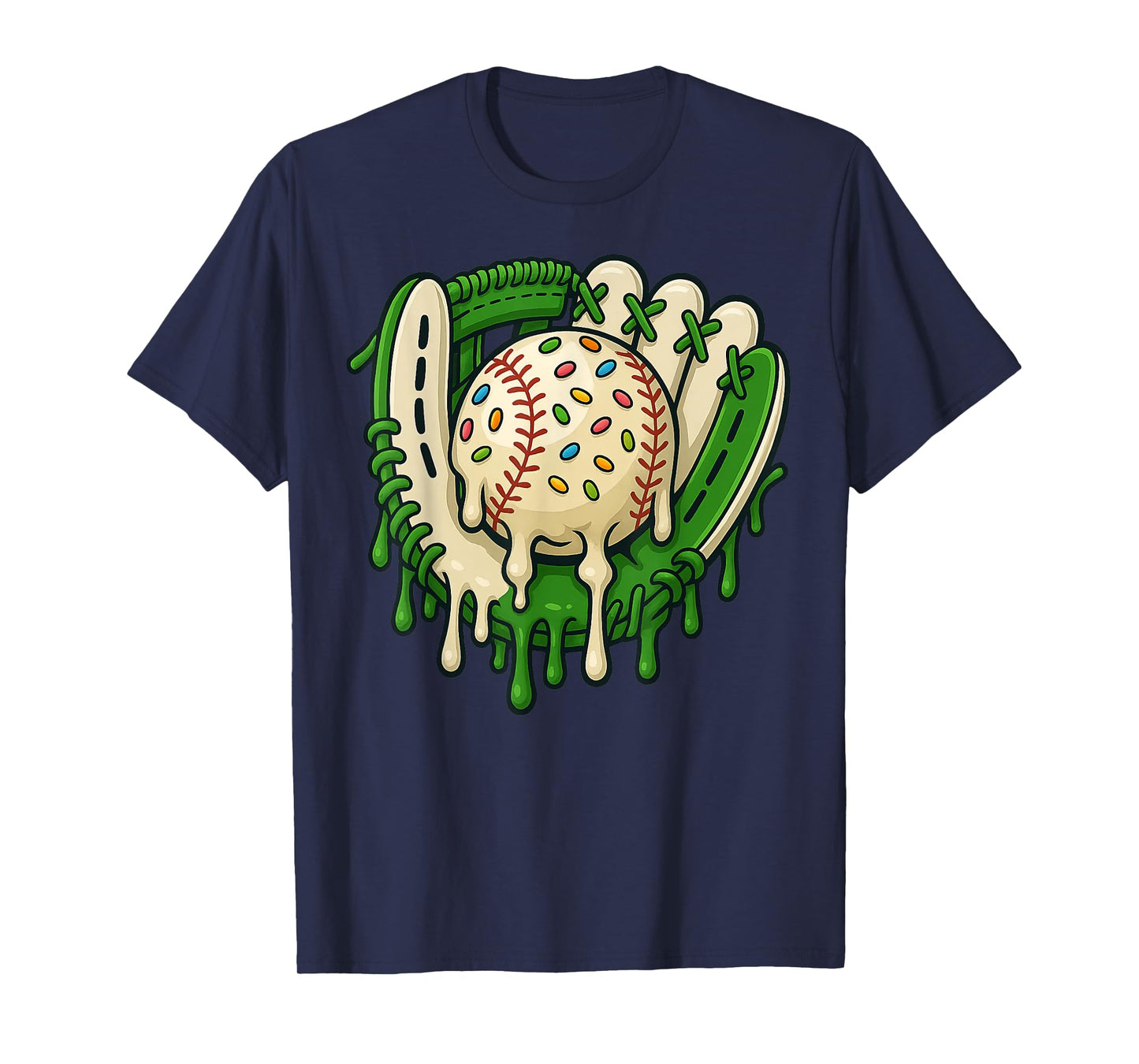 Baseball Drip Team for Boys and Girls Ice Cream Cool T-Shirt