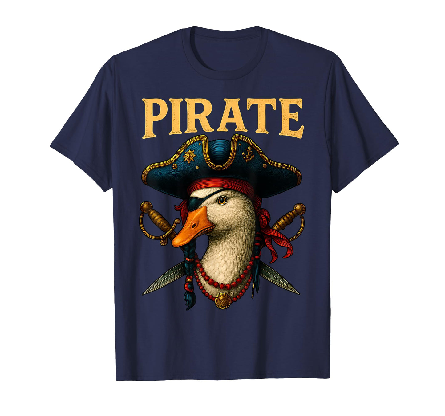 HUGvyn Halloween: Goose Pirate Crossbones Skeleton Kids Boys T-Shirt