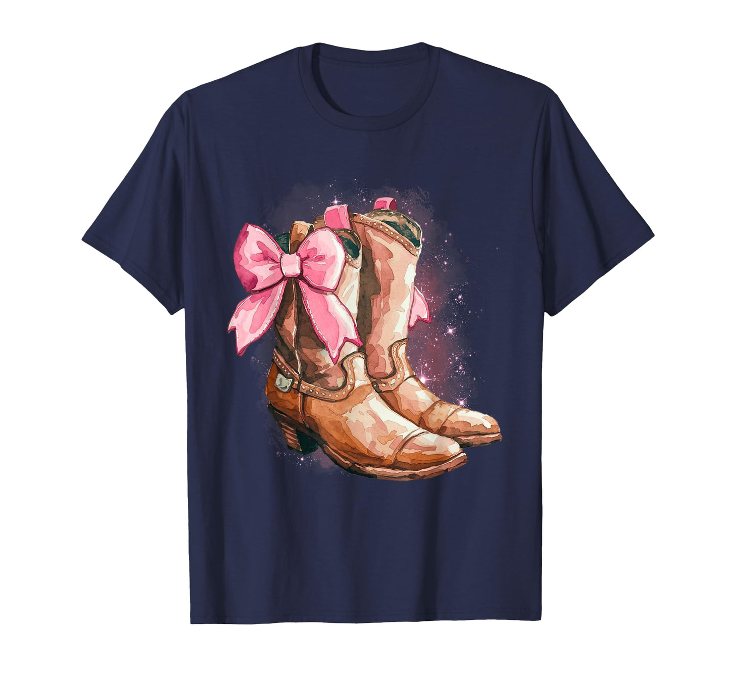 Coquette Cowgirl Boots With Pink Bows Coquette T-Shirt