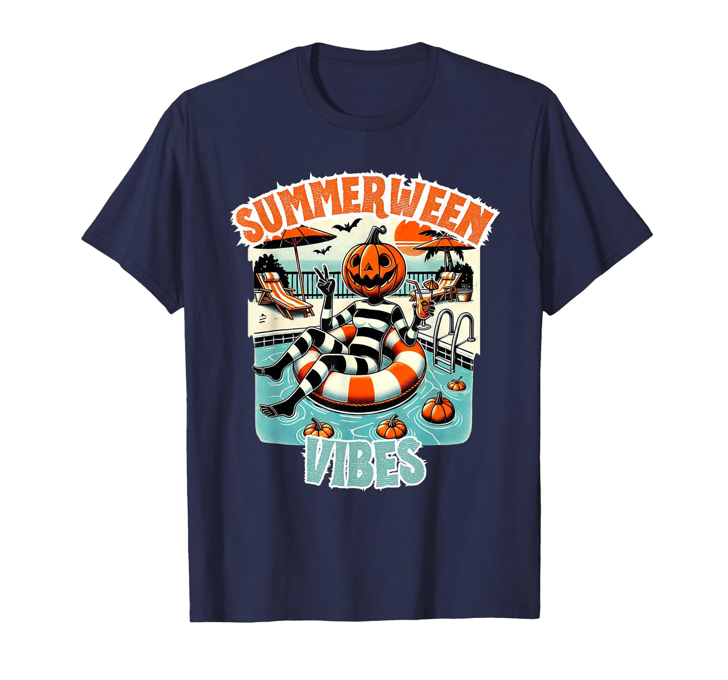 Summerween Vibes Halloween in Summer Design T-Shirt