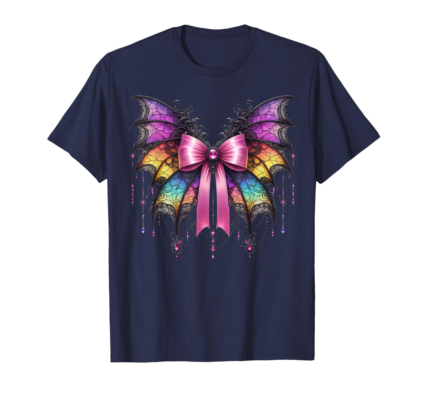 Bat Coquette Bow Halloween Coquette Spooky Gothic Y2k T-Shirt