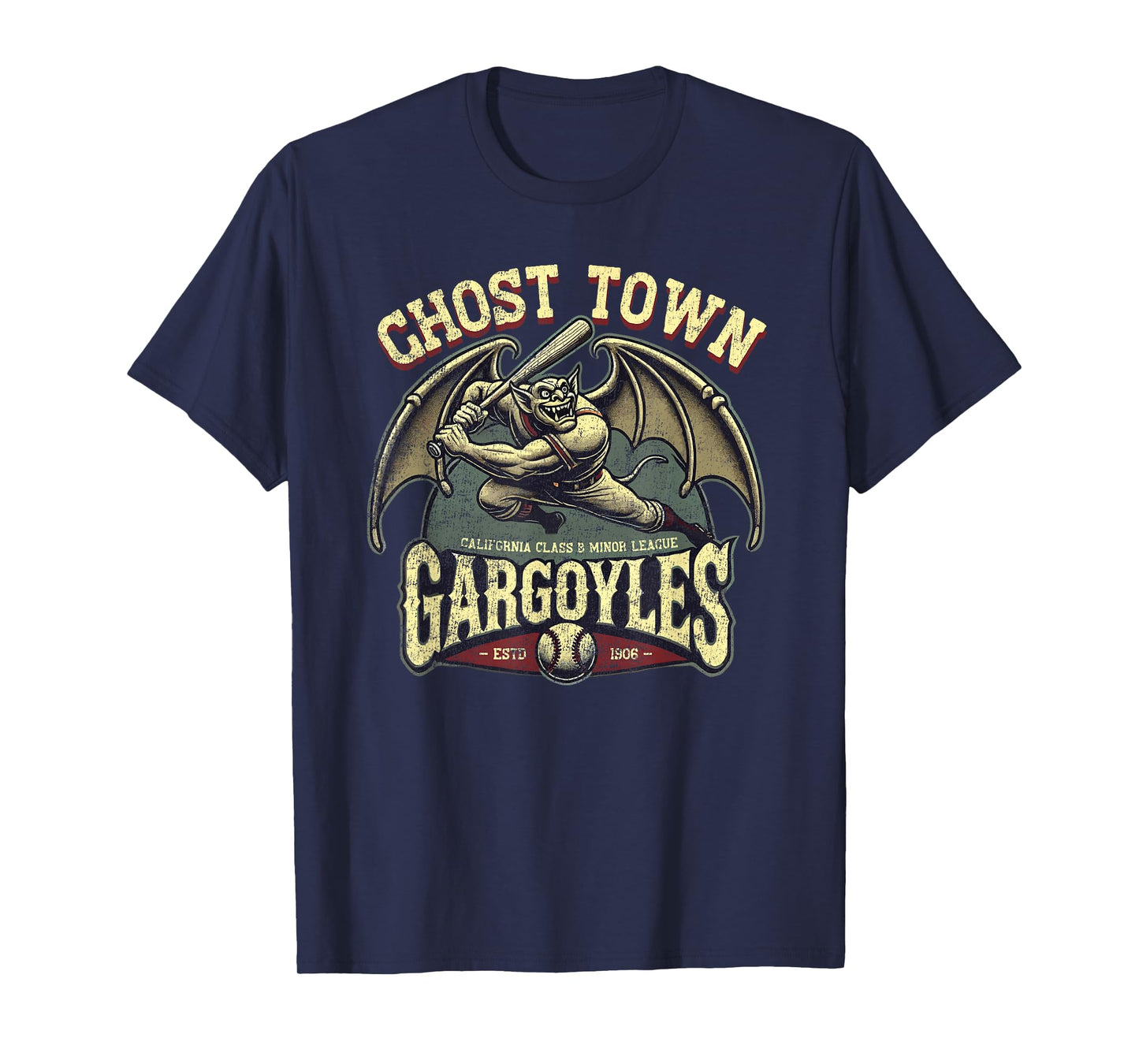 Halloween Ghost Town Gargoyles Minor League Baseball T-Shirt