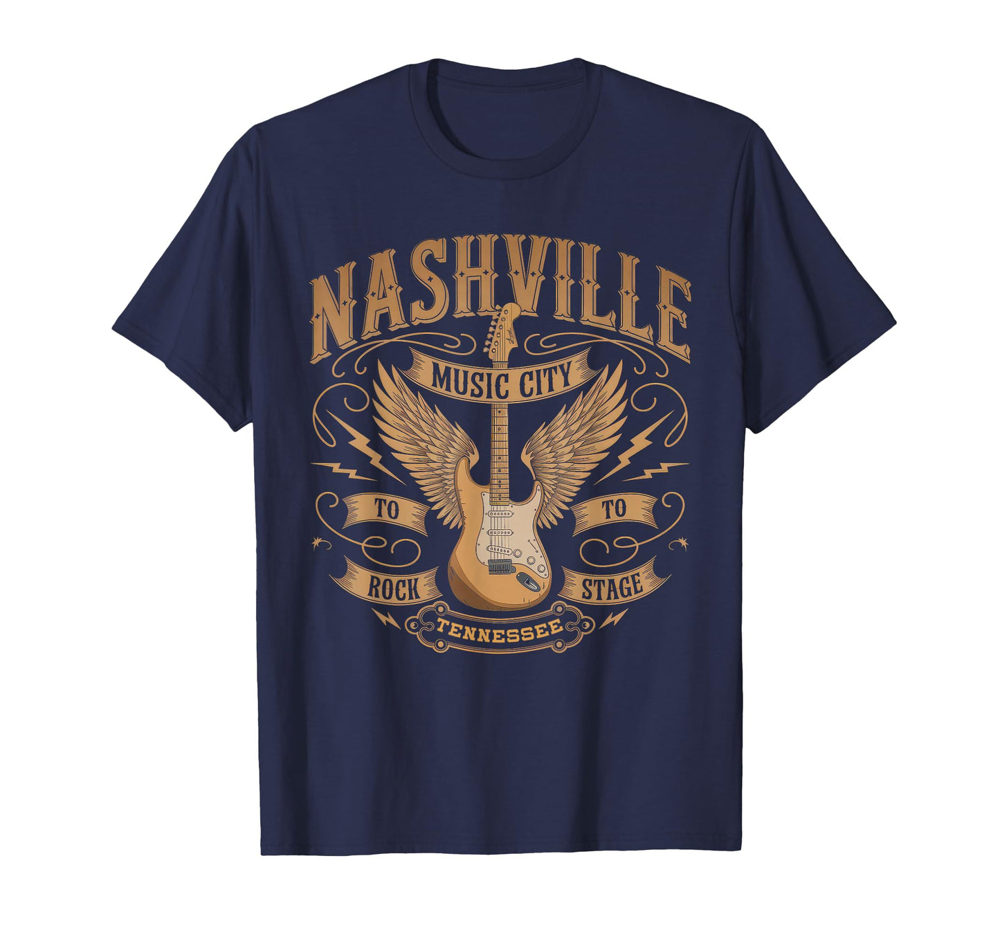 Nashville Music City Tshirt Women Men Tennessee Rock Country T-Shirt