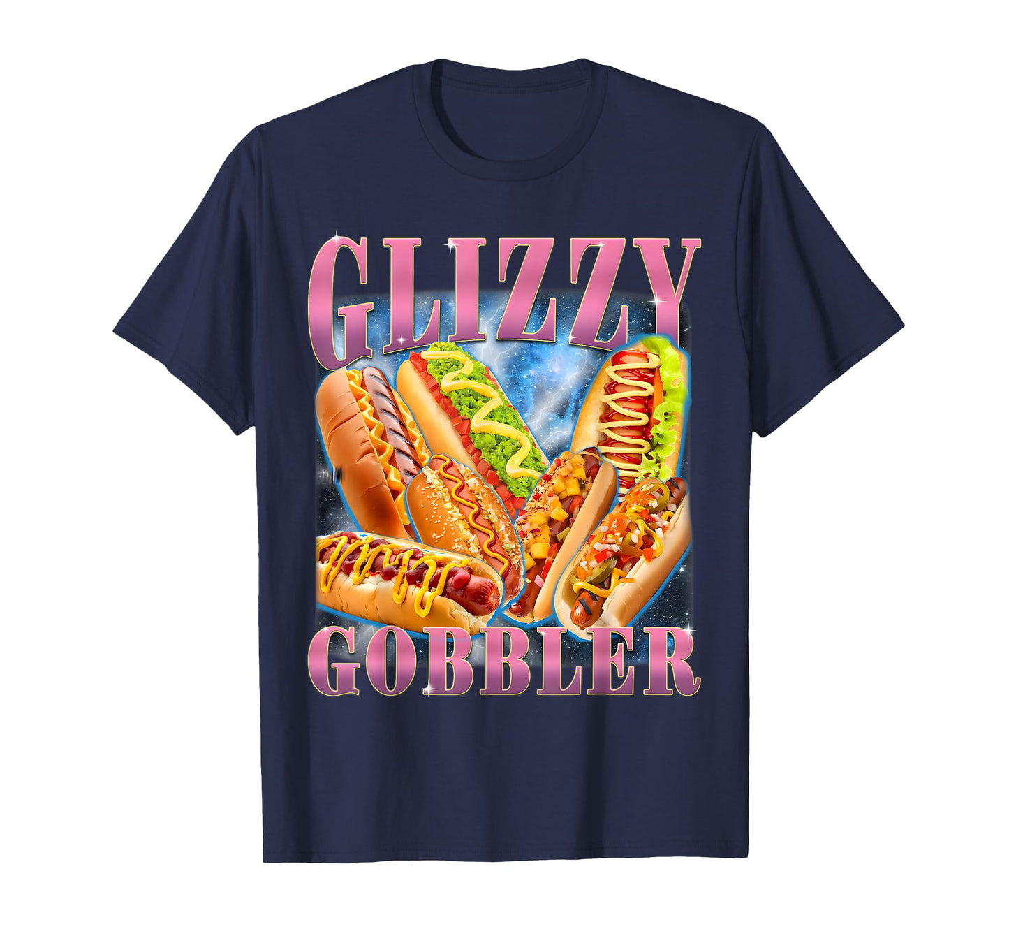 Retro Glizzy Hot Dog Gobbler Funny Hilarious Glizzy Meme T-Shirt