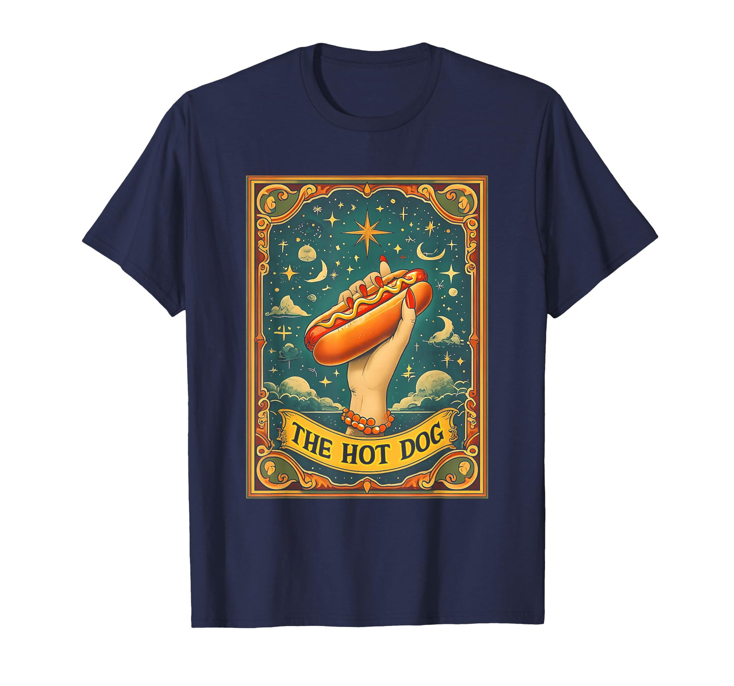 Hot Dog Bun Lover Foodie Food Lover The Hot Dog Tarot Card T-Shirt