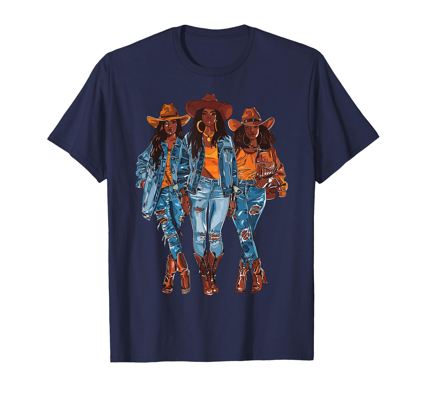 Black Cowgirl Vibes Melanin Black History Texas T-Shirt