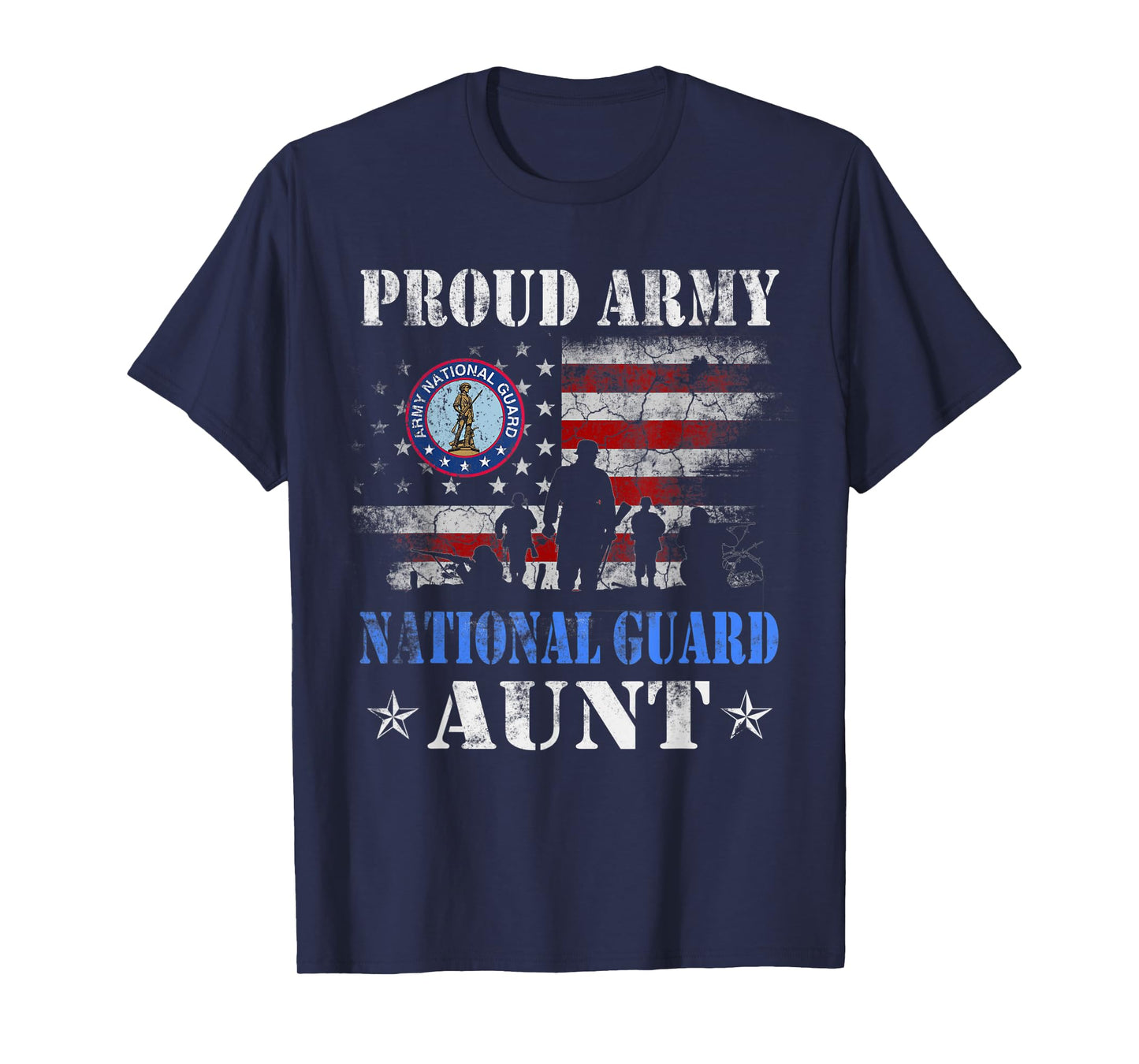 Proud Army National Guard Aunt T shirt Veterans Day Gift T-Shirt