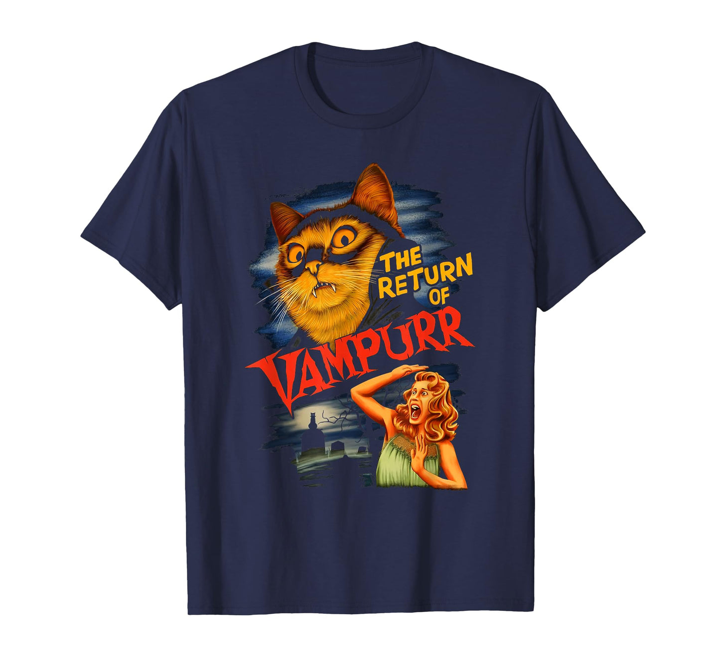 Funny Cat The Return of Vampurr Kitten T-Shirt