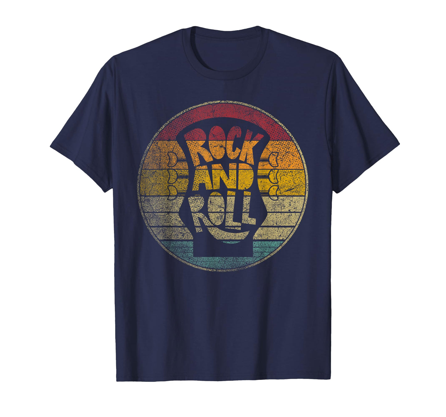 Guitar Rock and Roll Vintage Retro Style Musician Music Gift T-Shirt