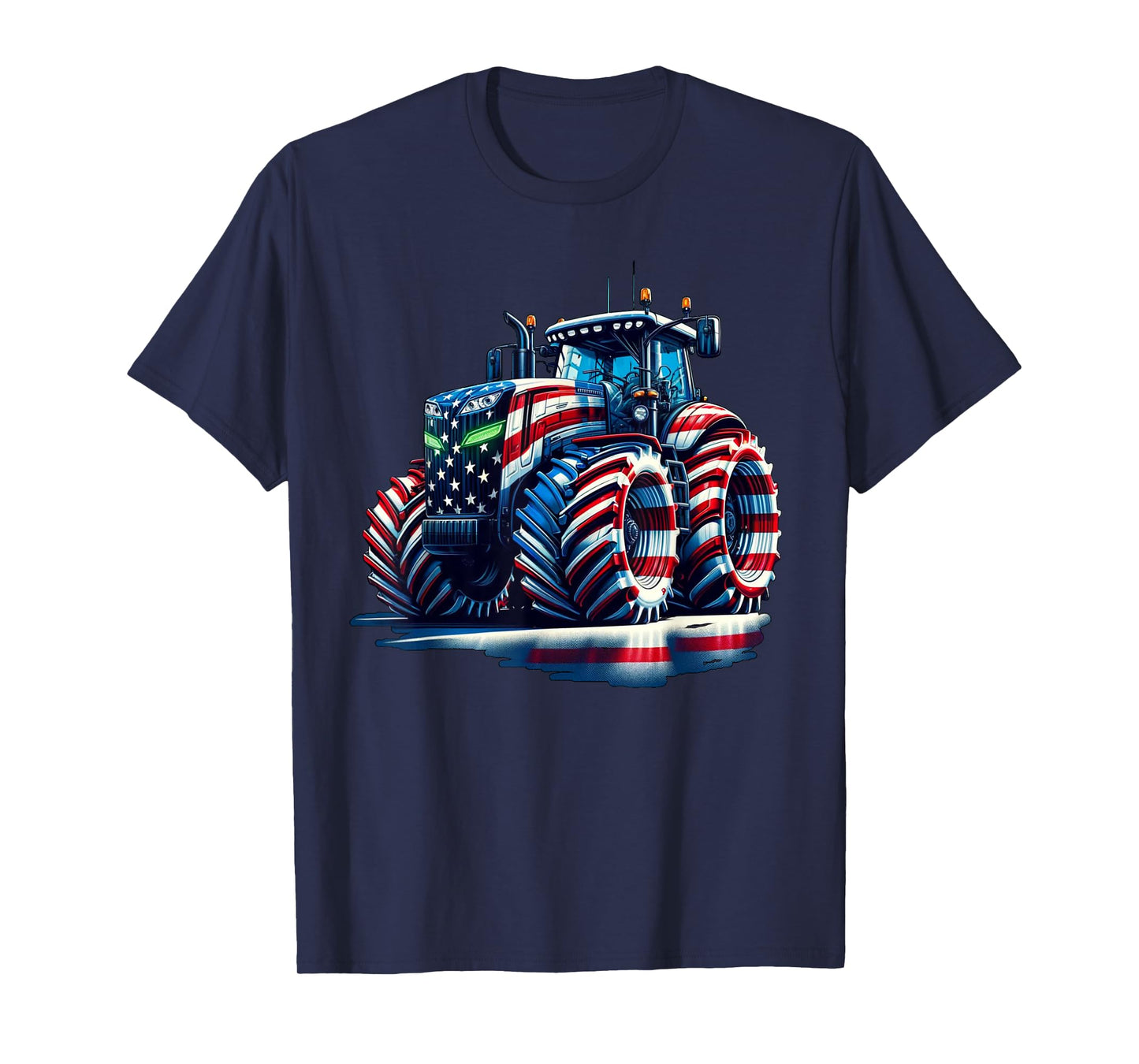 Patriotic Tractor American Flag T-Shirt