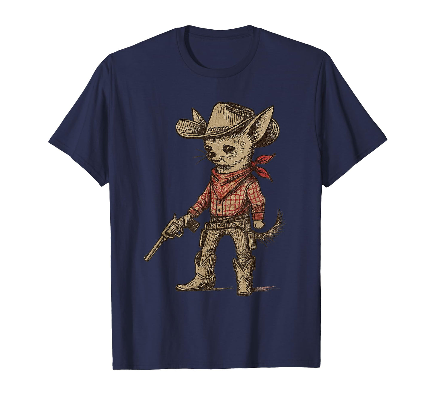 Cowboy Chihuahua Funny Western Cowboy Dog Lover T-Shirt