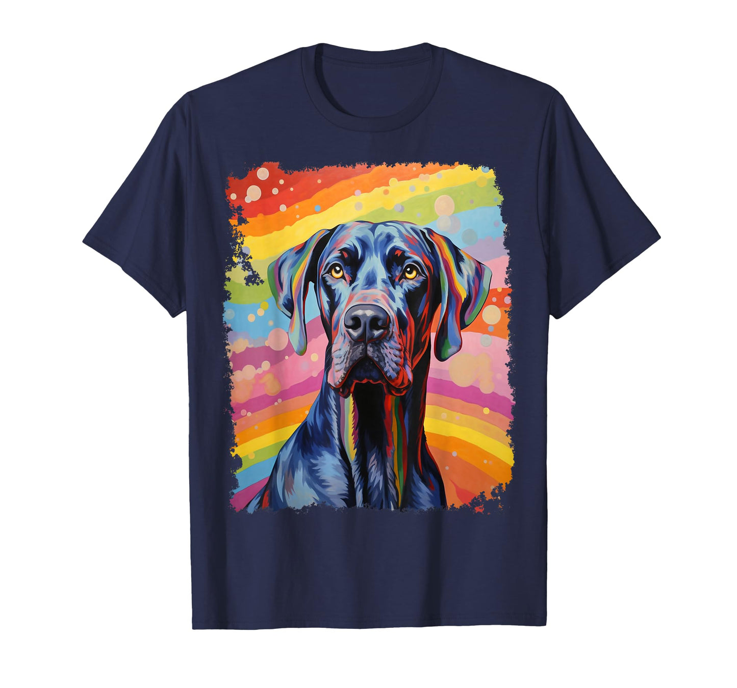 Rainbow Art Great Dane T-Shirt