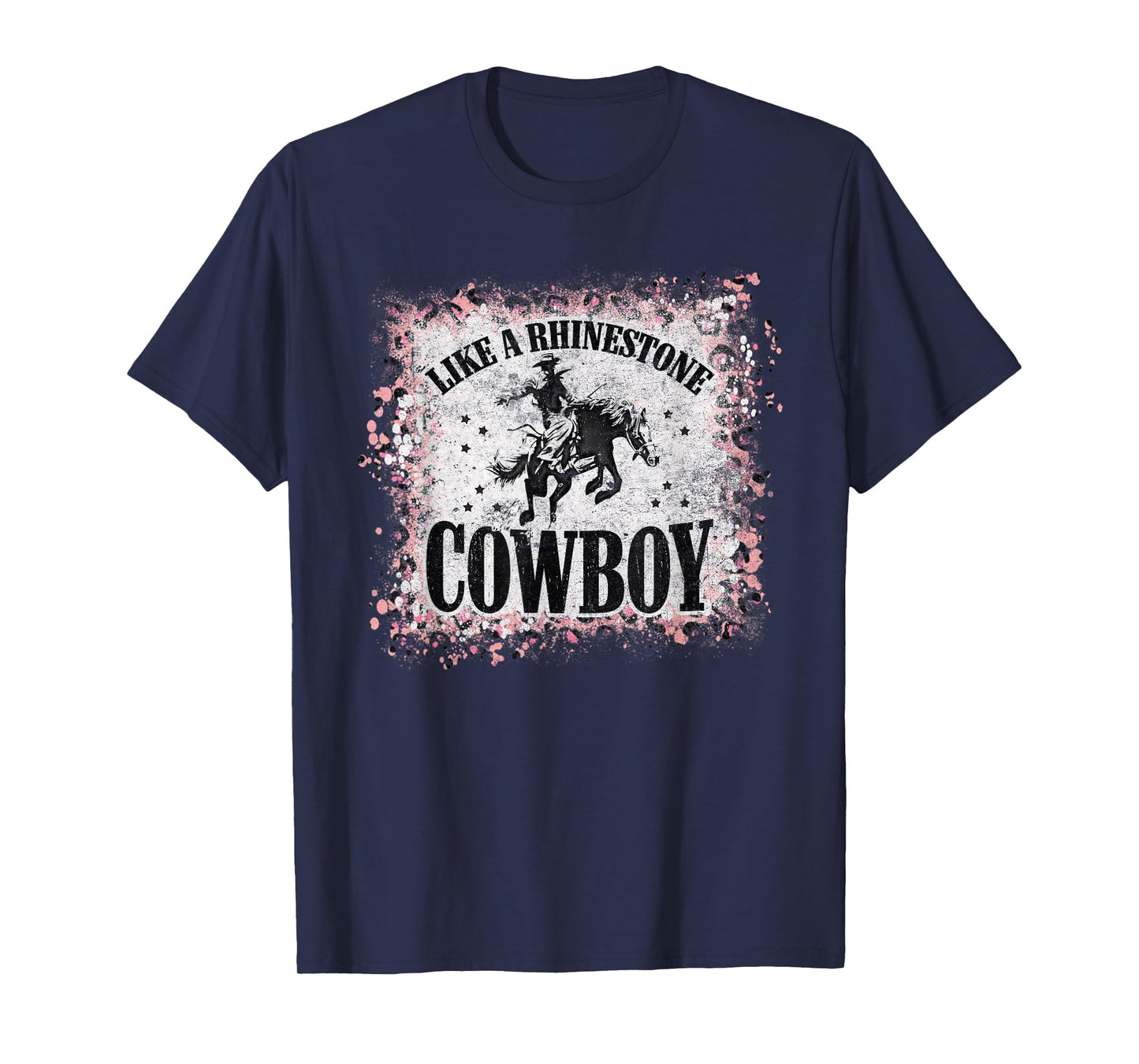 Vintage Leopard Bleached Like A Rhinestone Cowboy Horseback T-Shirt