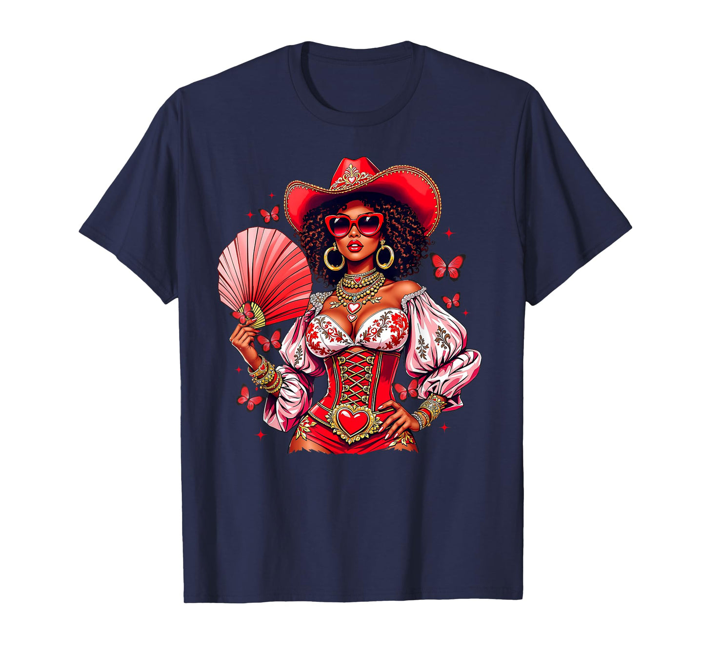 Black African American Cowgirl Texas Rodeo Western Country T-Shirt