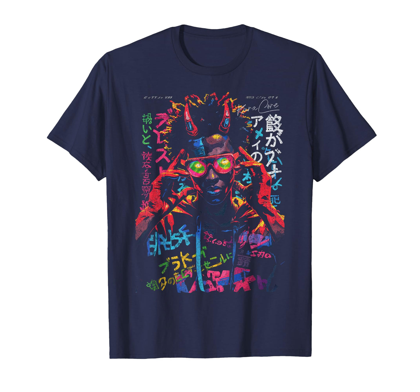 Japanese Streetwear Afro Cyberpunk Y2K Techwear Manga Anime T-Shirt